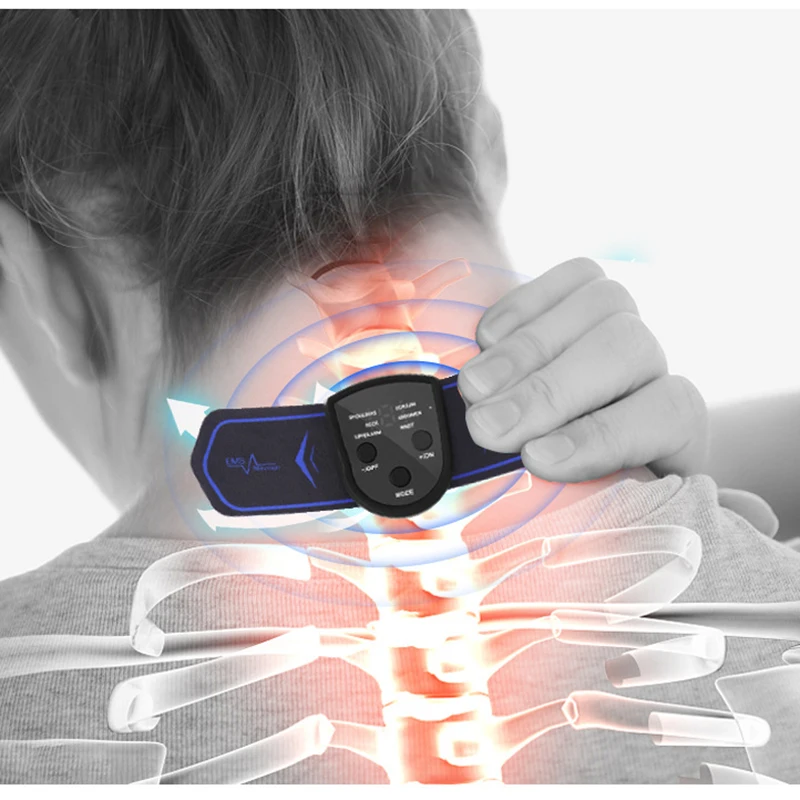 New Portable Mini Electric Neck Cervical Massager Stimulator Back Thigh Massager Pain Relief Massage Patch Intelligent Wireless