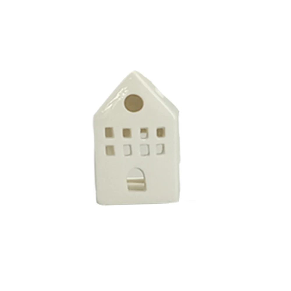 Porcelain candle holder Christmas village house