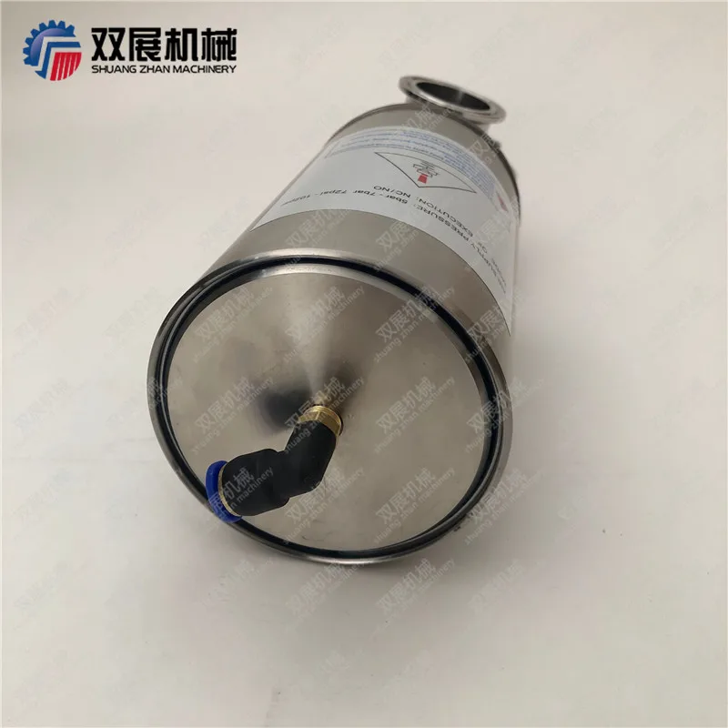 SS 304 316L sanitary air driven auto butt welded butterfly valve PE vertical spring return actuated