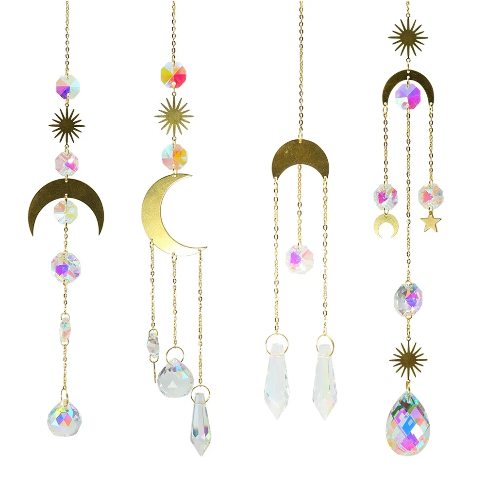 Dropshipping Sparkling Outdoor Indoor Prism Transparent Maker Wind Hanging Ornaments Crystal Shine
