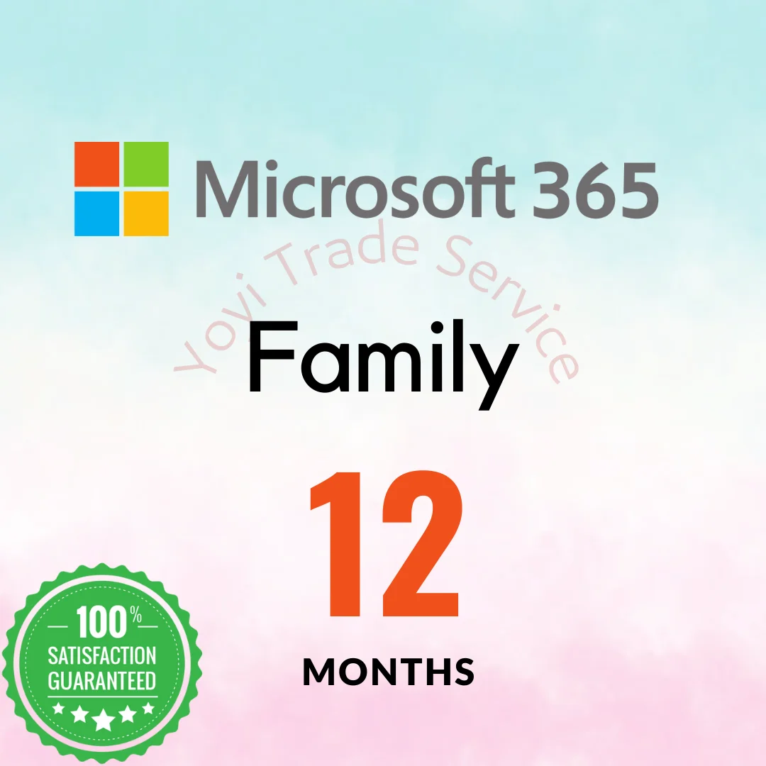 Microsoft 365 Family Office 365 Subscription 12 months 24 Months With 6TB OneDrive Cloud Storage 6 accounts 30 devices