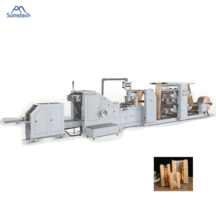 Low Cost Food Full Automatic V Bottom Kraft Small Paper Bag Production Manufacturing Making Machine