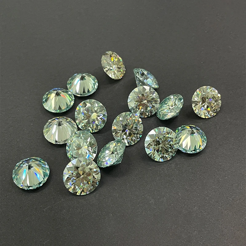 SICGEM Loose Gemstone Wholesale Synthetic Moissanite 14MM Round Big Size Price Per Carat Blue Moissanite Diamond