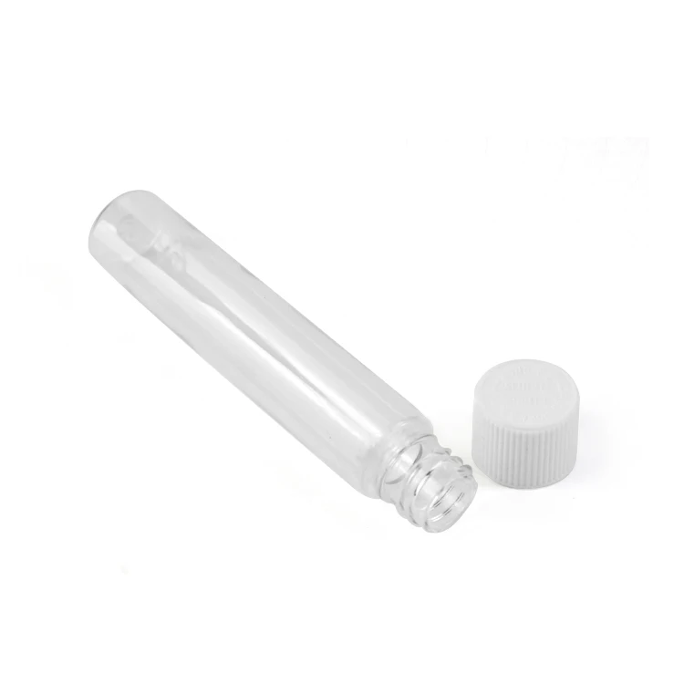 Free sample popular clear glass tube borosilicate glass test tube flat bottom smooth black matte 110mm child proof glass tube