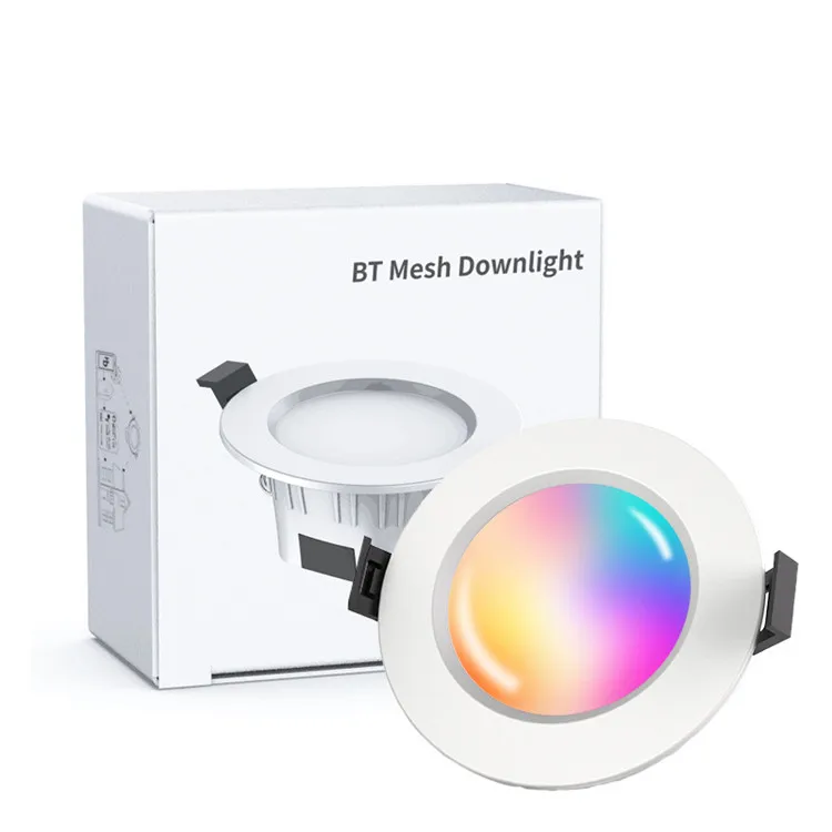 BT Mesh group control Smart downlight dimmable CCT RGBW  led lights APP Alexa Google home Wifi Smart LED down light