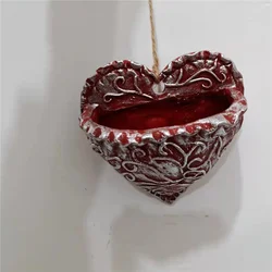 Planting Succulent Heart Pocket Planter Succulent Planting Wall Hanging Pockets Pots Heart Shaped Succulent Resin Flower Pot