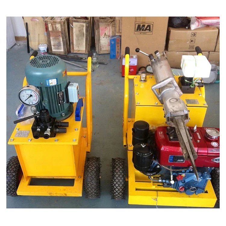Hot Sale  Fine Quality Electric Portable Hydraulic Red Rock Log Splitter Wedge Rock