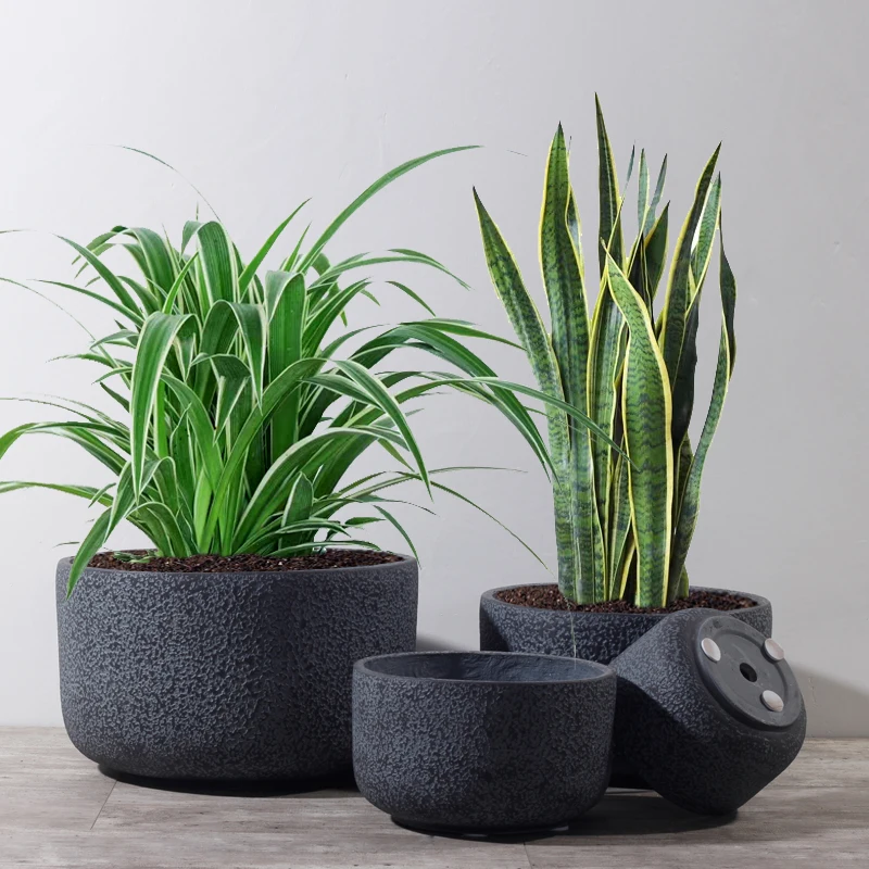 Home Garden Pots Planters Manufacturer Wholesale Indoor Outdoor Plant Pots Fiber Clay Pot for Plants