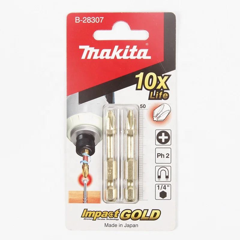 Japan Makita Torque Screw Driver Bit with Magnetic PH2 High Torque Impact Metal Fastening Screw Driver Bit
