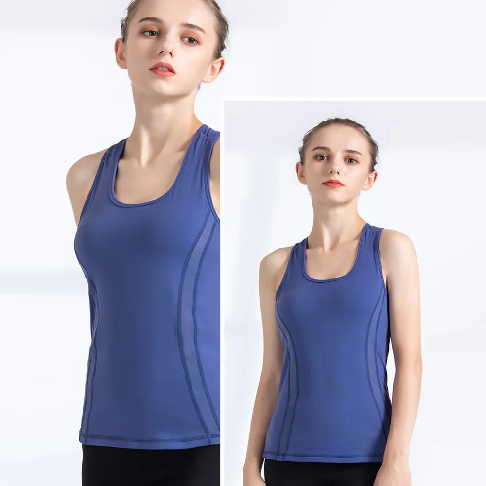 FS158 Professional Fitness Sportswear Body Length Vest with Chest Pad fitness &amp yoga wear