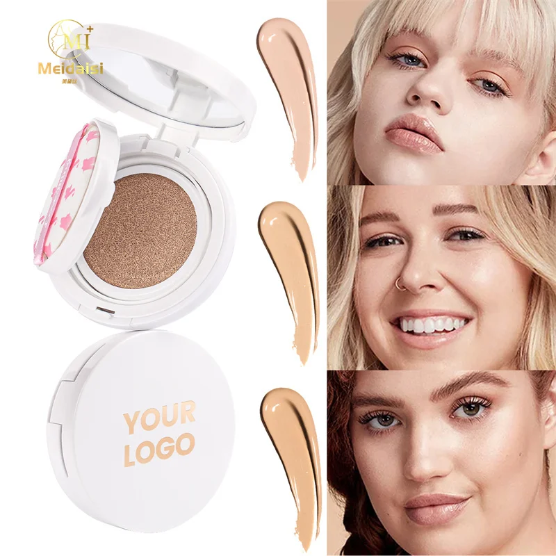 Oem Custom Private Label Vegan Cruelty Free Waterproof Cushion Foundation Makeup BB Cream SPF50+ Air Cushion Foundation