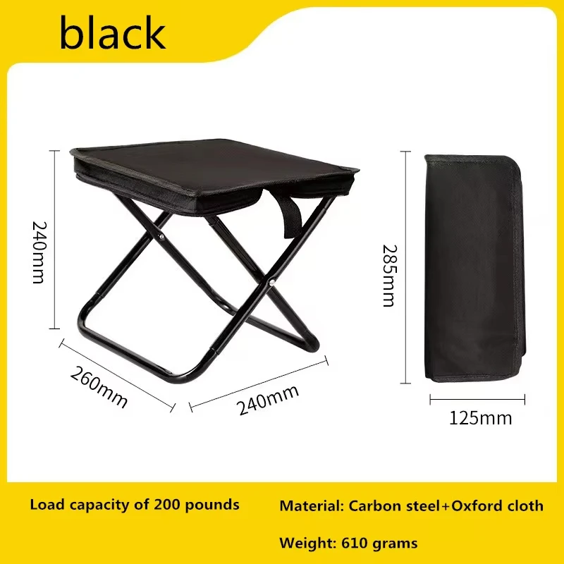 Outdoor Chair Camping Portable Folding Aluminum Foldable Fishing Chair Stool Seat Hiking Tools Picnic Camping Stool MIni Storage