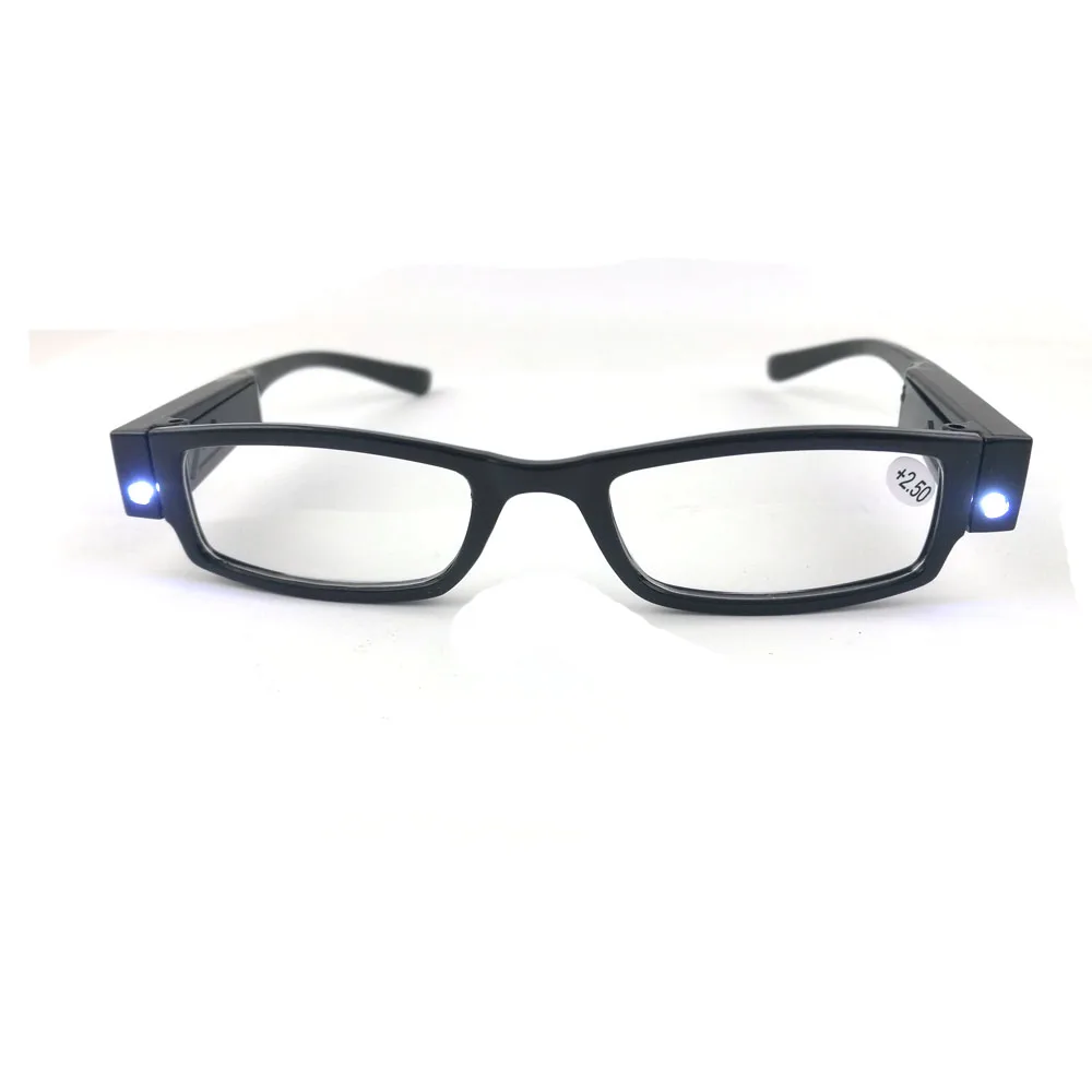 Custom  LED light plastic  reading glasses