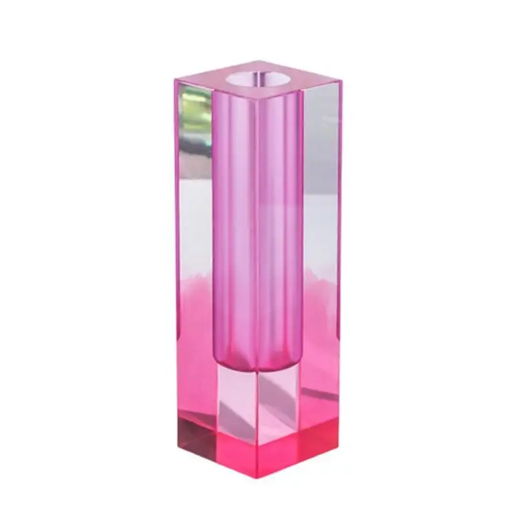 square column acrylic bud vase