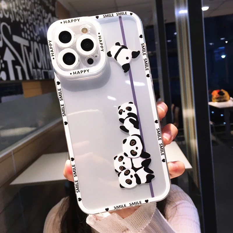for iphone 13 phone case for ladies cartoon panda pattern,for iphone 14 case kawaii
