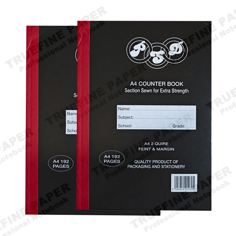 Stationary And Office Supplies Notebooks A5 A4 2 Quire Counter Book Feint & Margin 192 Page Wholesale Price