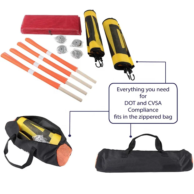 Towing Safety Flag Kit Ferrite Mounting Magnet Flags with Ferrite Mounting Magnet