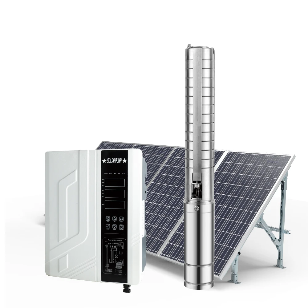 ZRI 304 из нержавеющей стали 3 дюймов 2HP AC/DC Гибридный Солнечный водяной насос для дома и семьи