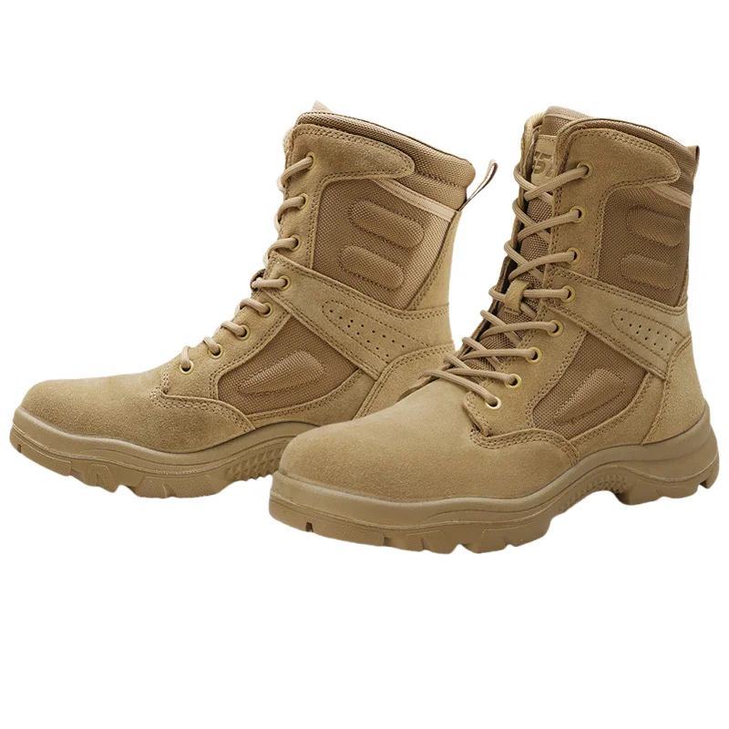 Unisex Tactical High Top Combat Boots Outdoor Oxford Material Breathable Desert Design for Spring Autumn Summer Winter Use