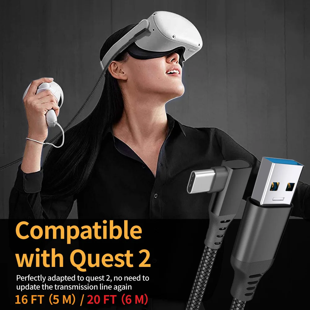 10 футов Usb 3 0 к usb 1 type c gen 2 5m 6m зарядный кабель для VR Oculus