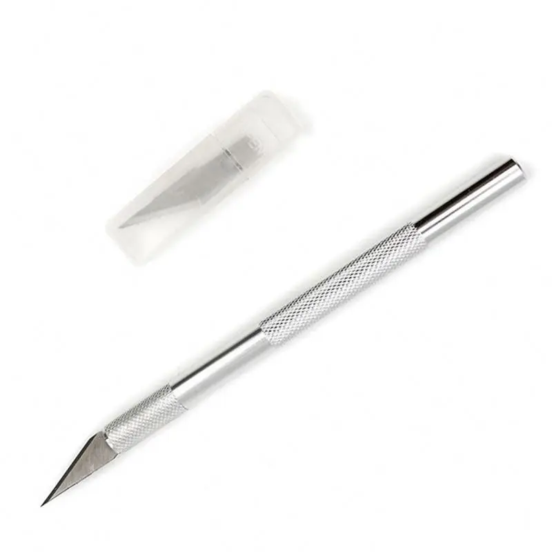 K328 Metal Handle Scalpel Blade Knife Wood Paper Cutter Craft Pen Engraving Cutting Supplies