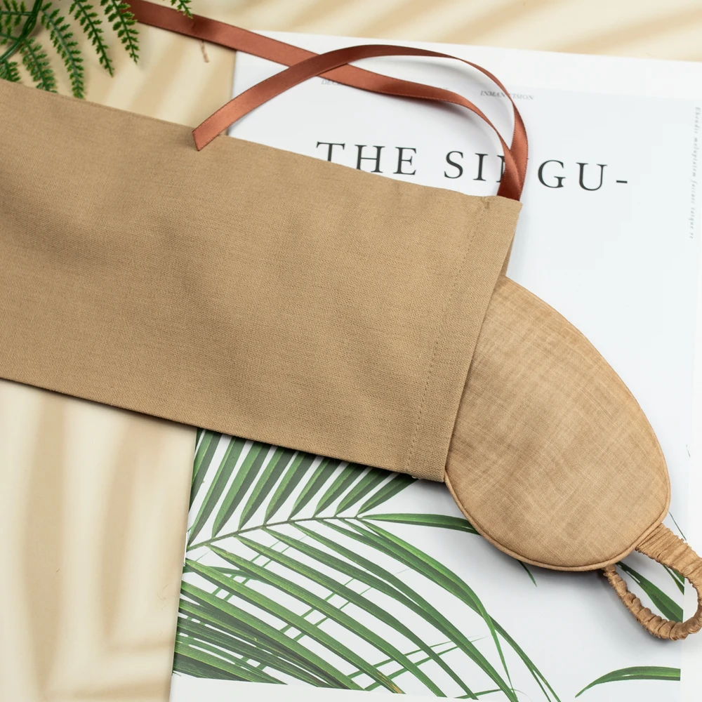 
100% Ramie Shell Fabric High Technology NanoTop Fiber Filling Super Soft Skin Friendly Sleeping Eye Mask 