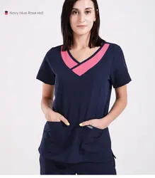 Cyalaa Hot  Wholesale Hospital Uniform Suit Long Sleeve V-Neck Medical Scrub Uniform Sets Clinic Sets Nursling Top +Pant