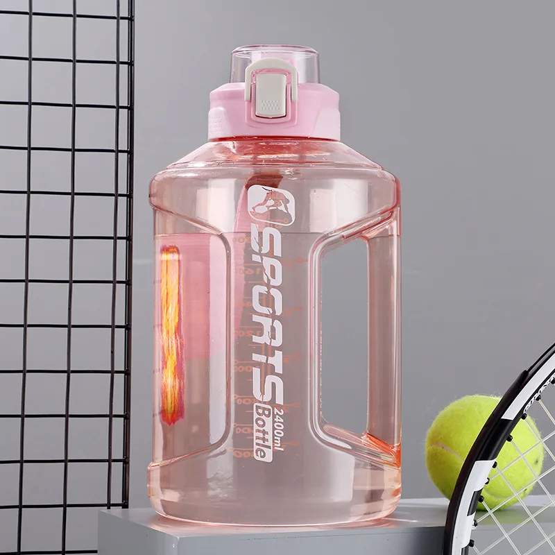 Портативная ручка BPA бесплатно Экологически чистая пластиковая бутылка для воды тренажерного зала идеально подходит спорта и фитнеса