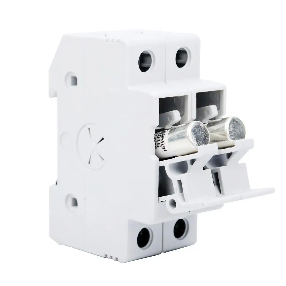 DATAI DC 2P 1000V Fuse Holder for Solar PV System Protection Fusible 10x38MM gPV PV Solar Fuse