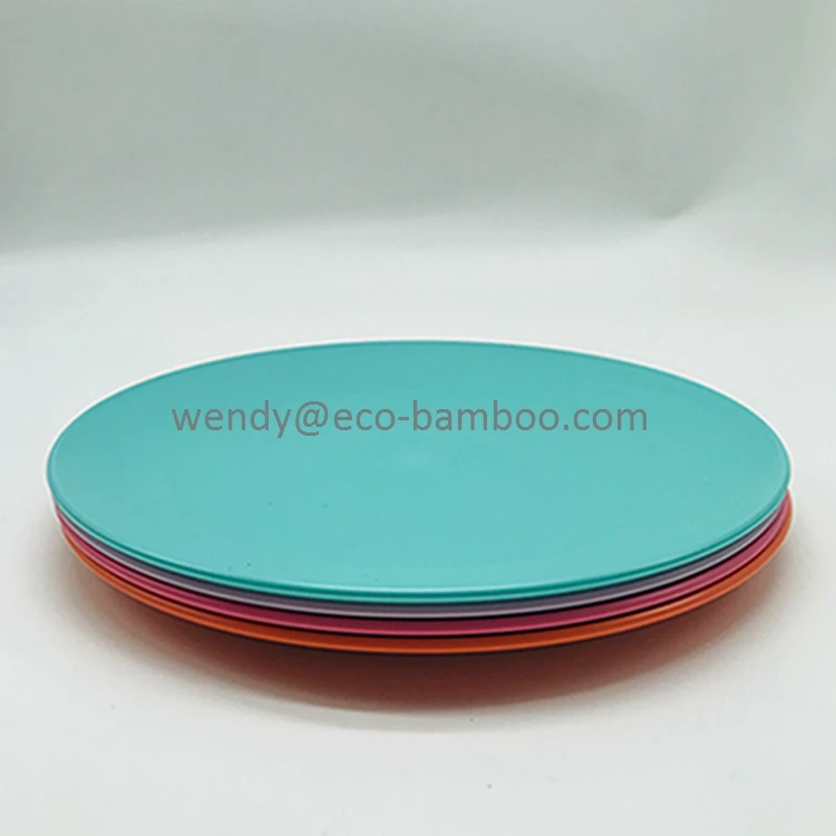 Lightweight Durable PP and RPET Plastic Dinner Plate Set of 6 Reusable Dinnerware for Home Use Dishwasher Safe