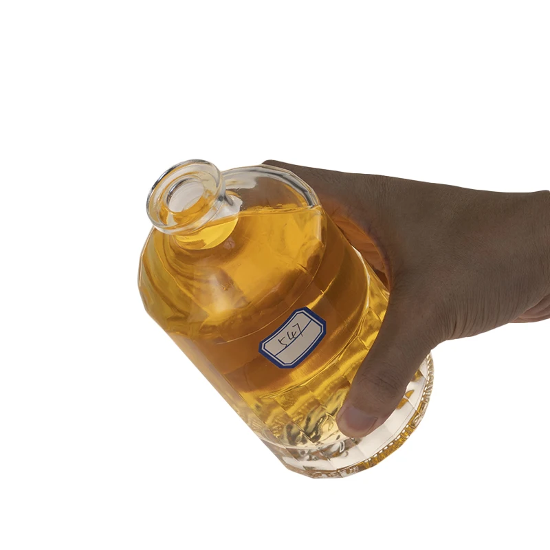 Turkey empty 16oz 500 ml glass essential flat liquor wine glass bottles with cork lid