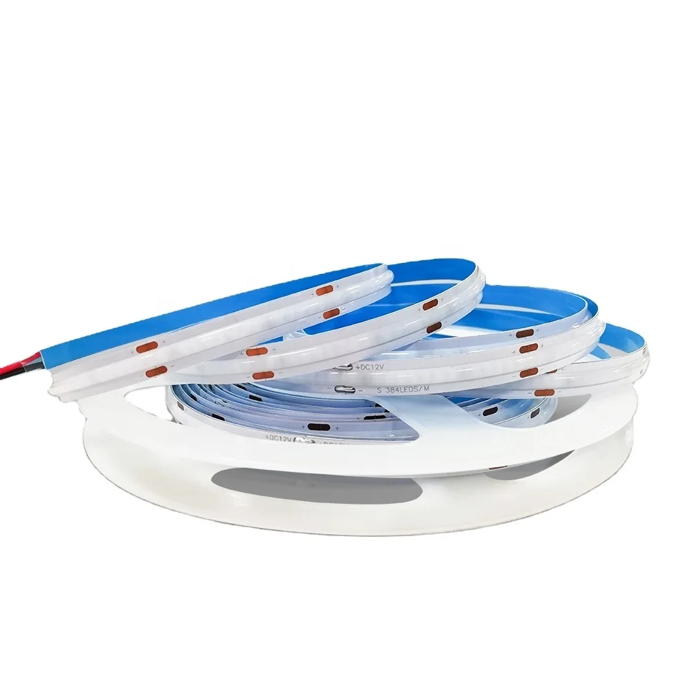 Flexible 384 Chips/m COB LED Strip Light 3000K 4000K 6500K 12V  LED Tape Light Strip  for decorating home smart lighting
