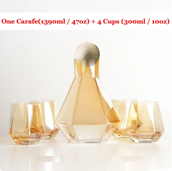 Wholesale Gift Box Iced Tea Coffee Juice Water Lemonade Beer Beverage Carafe Pitcher Jug and Colored Glass Cups Set for Holidays