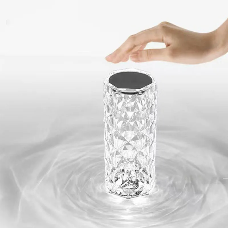 CHOICEYOUNG Wholesale New RGB Usb Touch Desk Lamp Lighting Hotel Study Indoor Bedroom Bedside Crystal Table Lamp