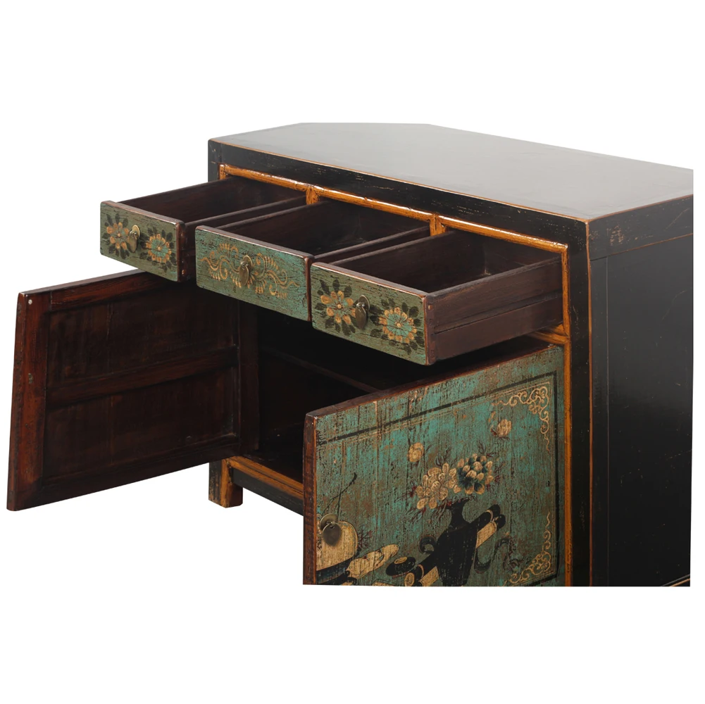 
East Art storage cabinet antique furniture bar cabinet Living room cabinet East Art furniture chinese colorful sideboard 