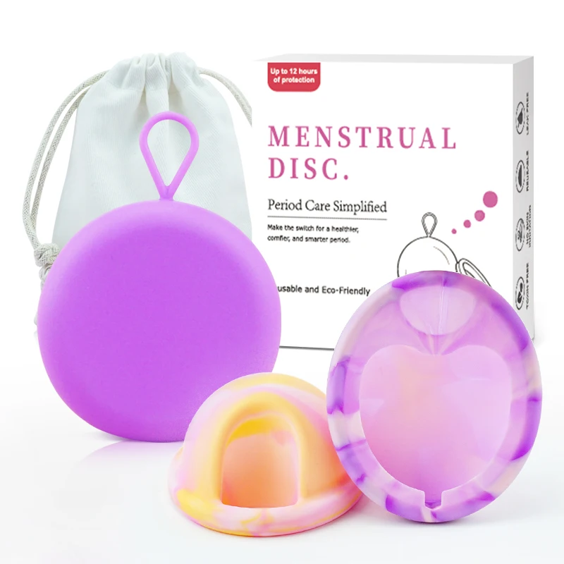 Wholesale Women Soft Silicone Menstrual Disc Custom Reusable Period Disc