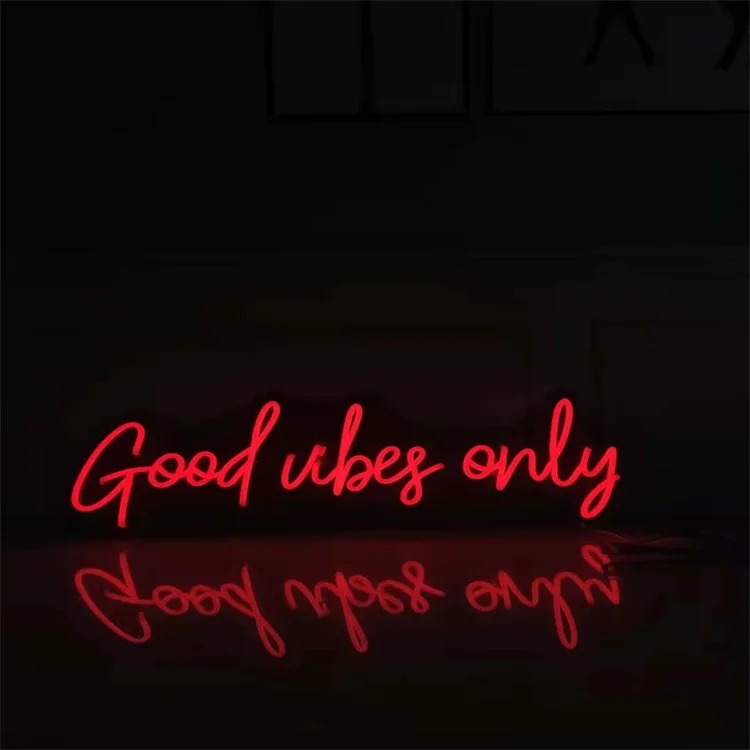 Прямая поставка настраиваемые украшения LED розовый хороший Vibes Только неоновый свет знак буквы на заказ
