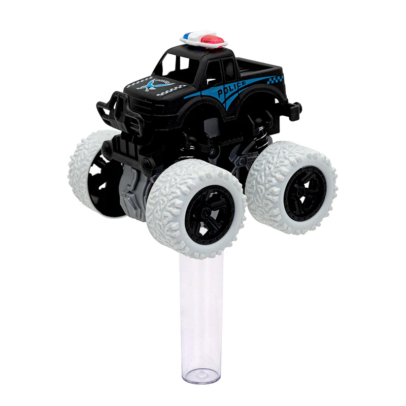 2024 Novelty Four-wheel Drive off-road police car candy toys inertia police Car Toy candy toy