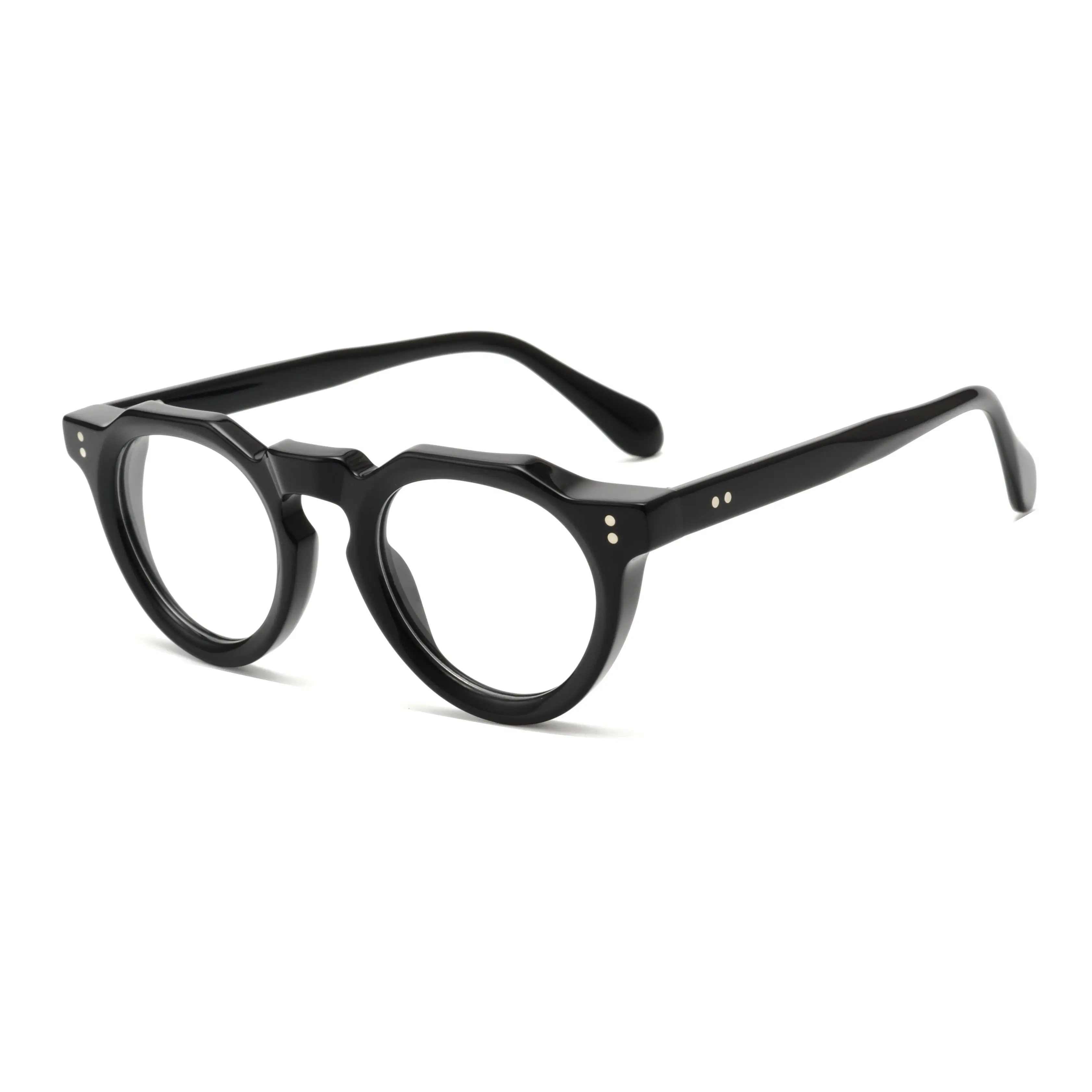 High Quality Fashion Latest New Design Round Acetate with Spectacle Frames Acetate Optical Frames For Men For Women