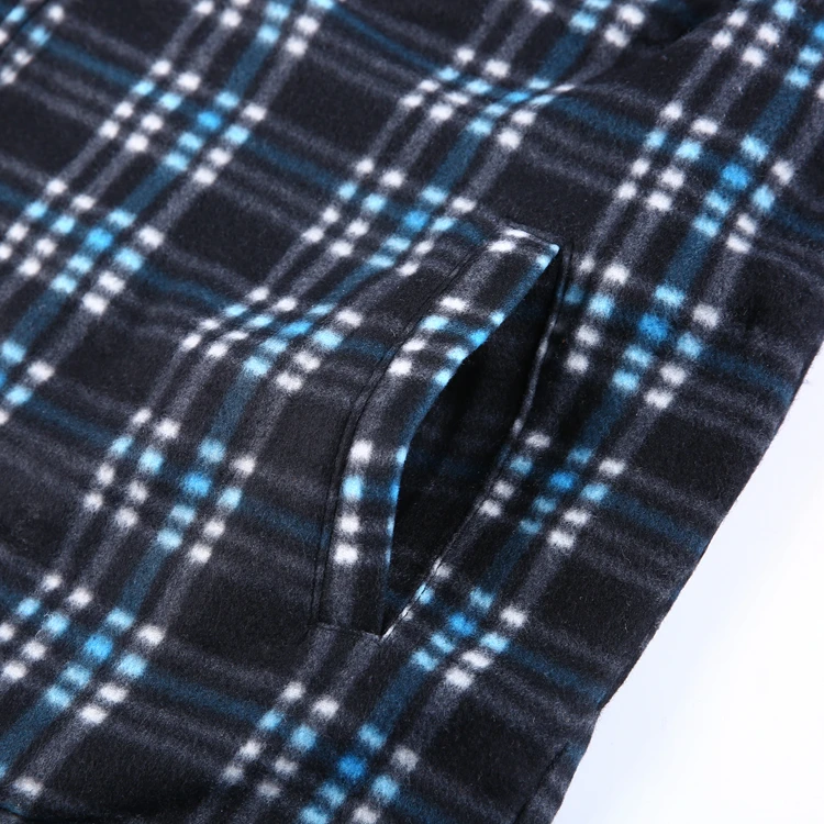 
wholesale new design polar fleece pullover windbreaker plaids outdoor man shirts 