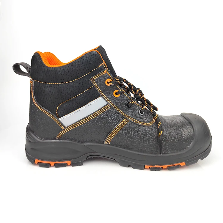 safty boots men work Embossed cow leather waterproof S3 steel toe mesh lining safety shoes