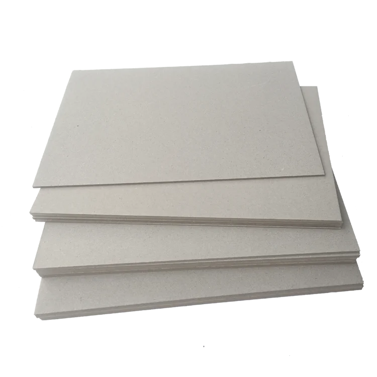 custom high quality 200 g grey paper board 100% wood pulp grey paper board for notebook gray cardboard