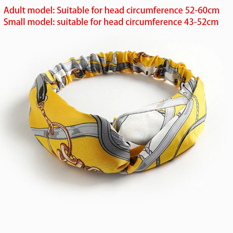 Wholesale Satin Knot Elastic Hair Band Colorful Vintage Twist Knot Women Headband Bohemian Cross Parent-child Style Head Band