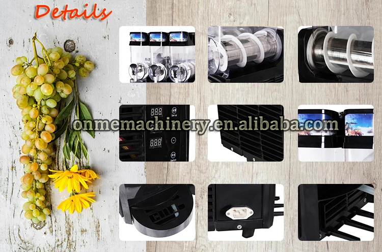 Factory Direct Supply Cheap Easy Cool Snow White Slush Machine 3 Tank Commercial