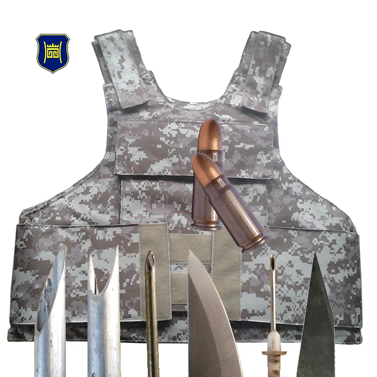 Quilted jacket stab proof body armor protect stab knife bullet spike cut puncture with stab  & bullet material/fabric/plate/pane