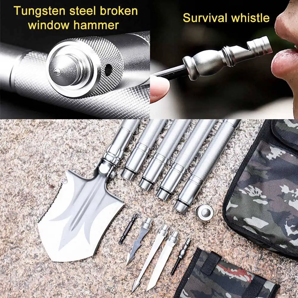 Camping Trowel Tactical Mini Survival Folding Heavy Duty Carbon Steel Tool Custom Military Hand Held Shovel