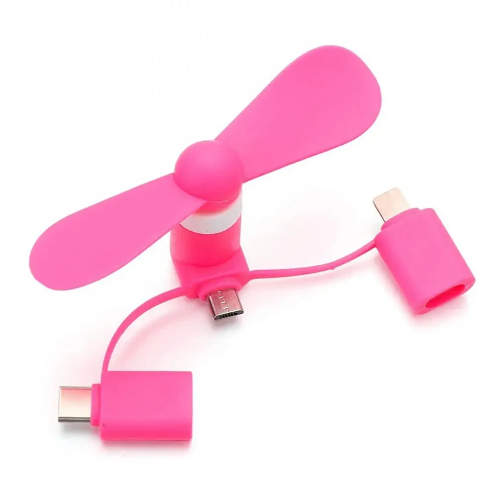 Portable 3 IN 1 Cell Phone Fan mini usb cooling fan fit for all smart phones hot wholesale price usb phone fan with your logo
