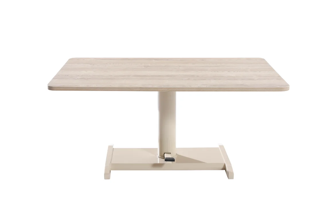 Modern 1M Long Oval Rectangle Dining Table Set Wooden Height Adjustable Convertible Design for Bedroom Dining & Living Room