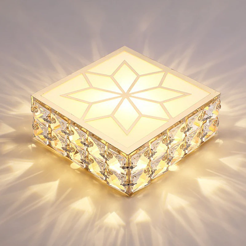 Modern Simple Dining BedRoom Led Crystal Chandeliers luxury Indoor Fixtures Home Light Led Ceiling Lamp Aisle Corridor Lights