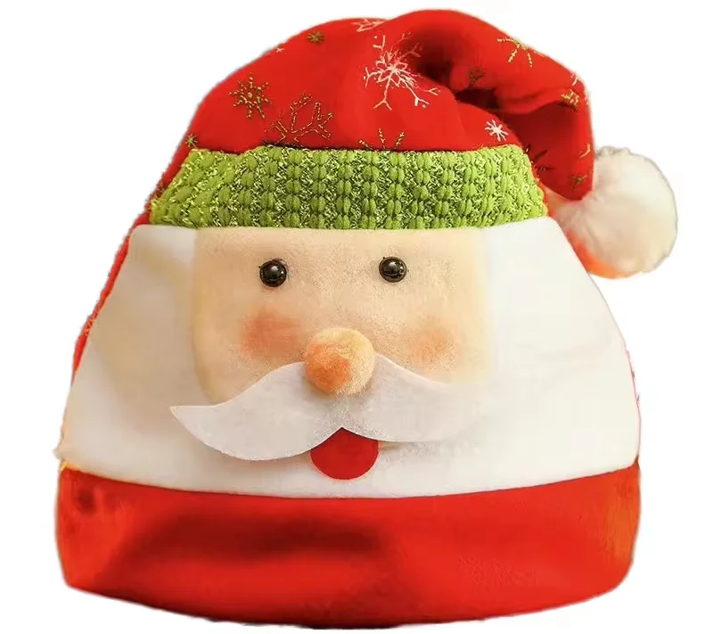 Wholesale Adult Children Christmas hats with lights Birthday party hat Christmas Santa hat Christmas